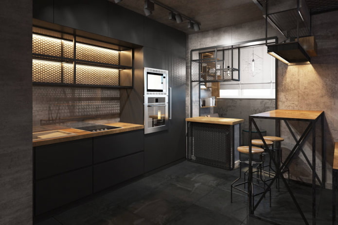 cucina nei toni del grigio