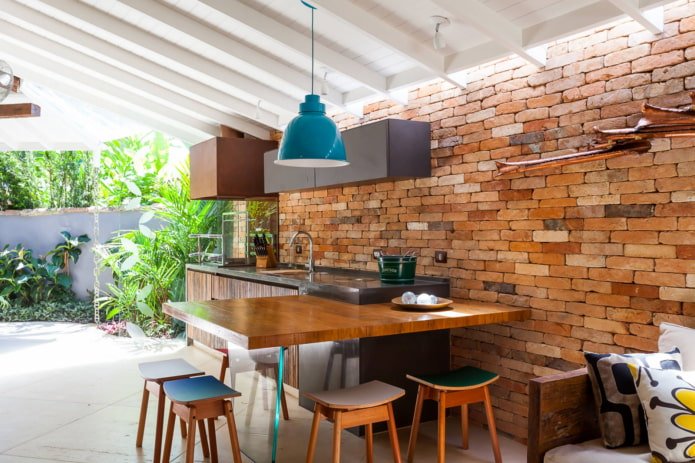 cucina estiva in casa