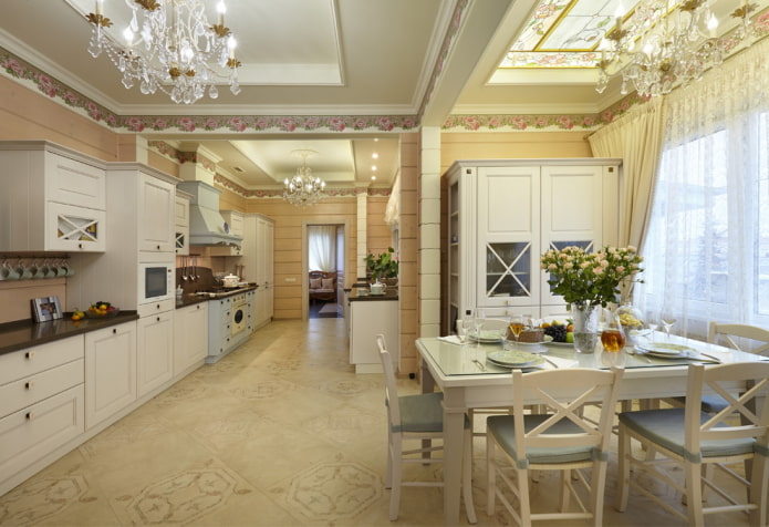 cucina in stile provenzale in una casa privata