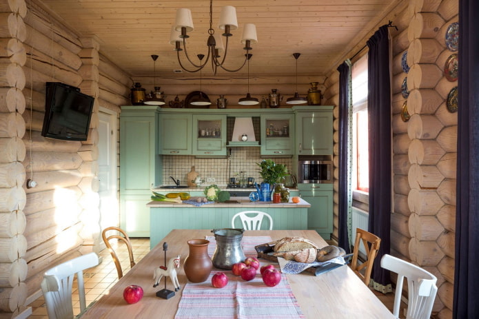 cucina in stile provenzale in una casa privata