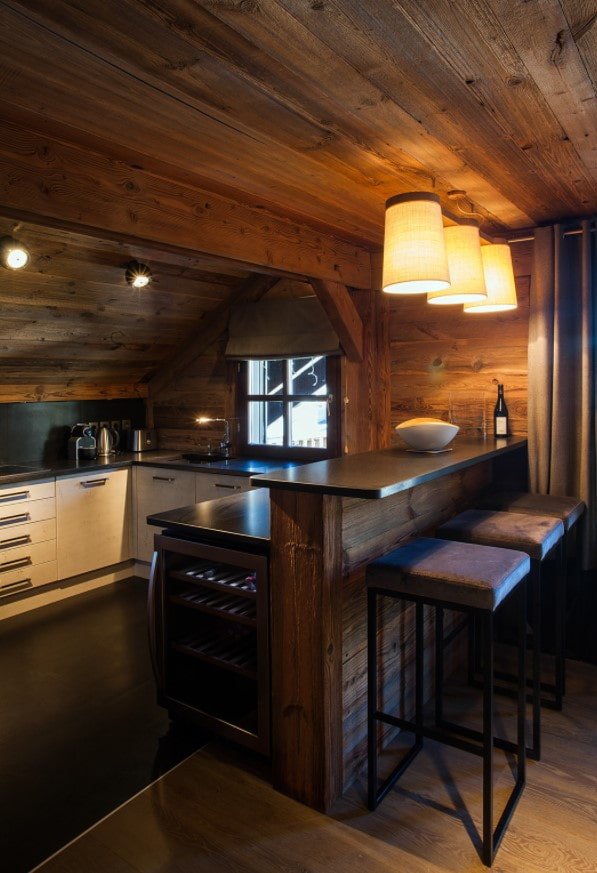 facciate in legno chiaro