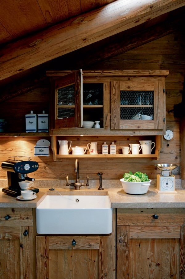 decorazioni per cucina in stile chalet