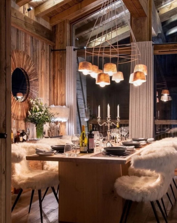 arredamento della sala da pranzo