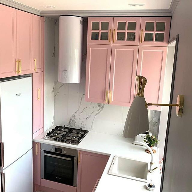 set da cucina rosa