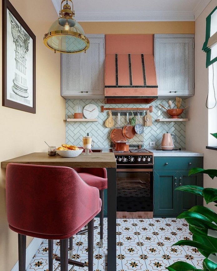 cucina piccola luminosa