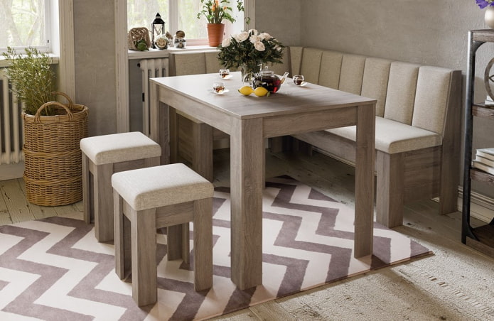 struttura in legno dell'angolo cucina