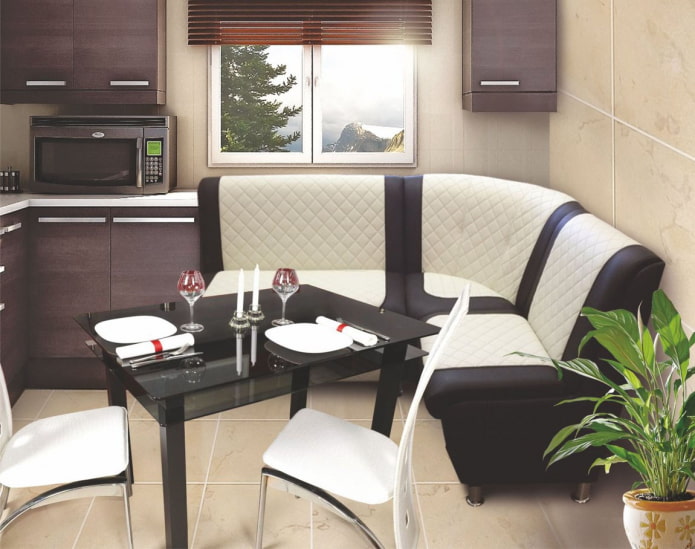 rivestimento in pelle di un angolo cucina