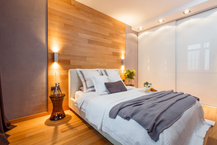 design della camera da letto all'interno di un appartamento di 70 metri quadrati