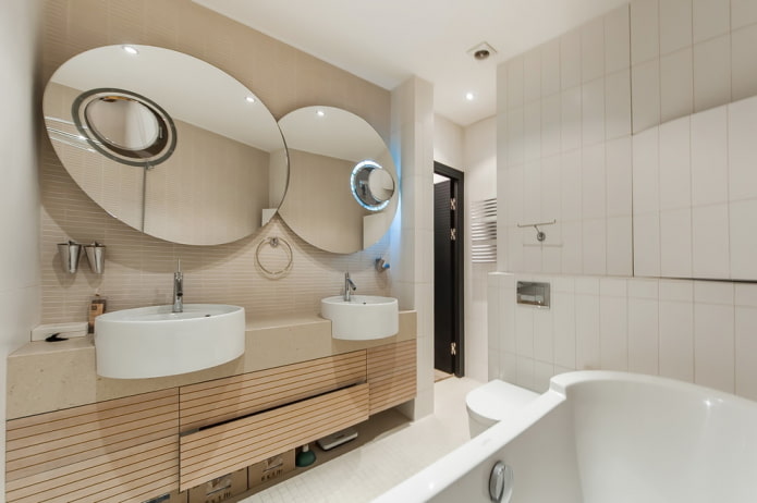 design del bagno all'interno di un appartamento di 70 metri quadrati