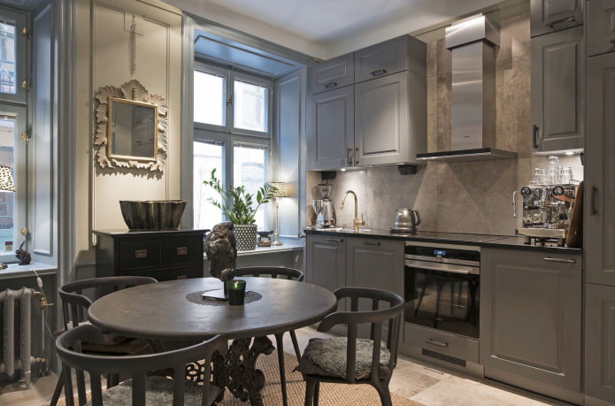 design della cucina all'interno di un appartamento di 70 metri quadrati