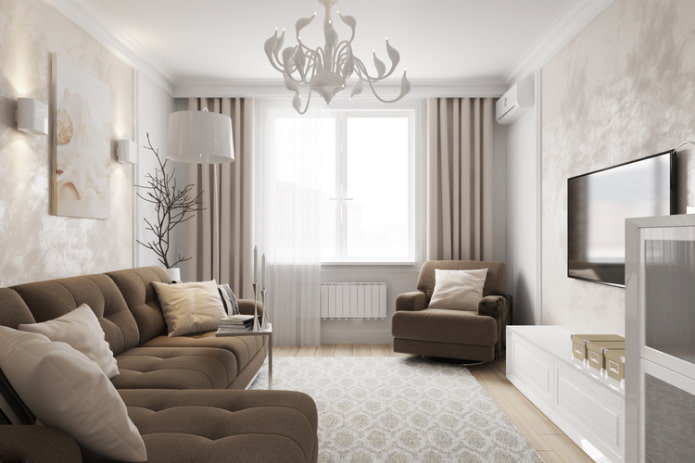 design degli interni di un appartamento di 70 metri quadrati