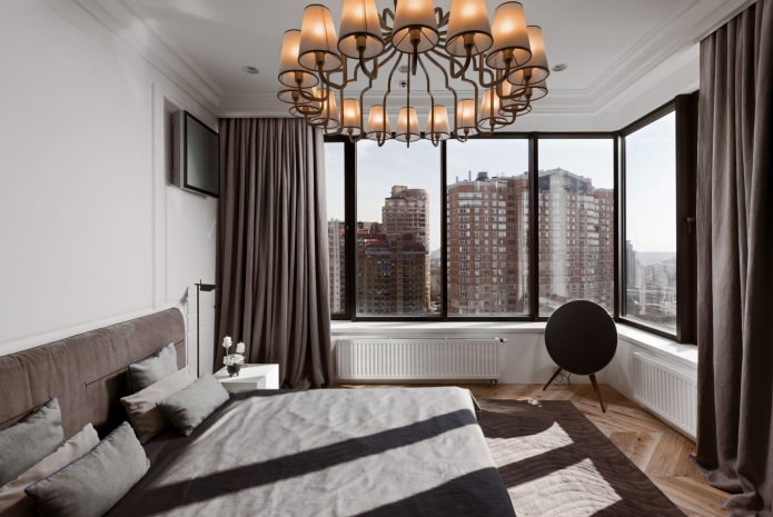 design della camera da letto all'interno di un appartamento di 70 metri quadrati