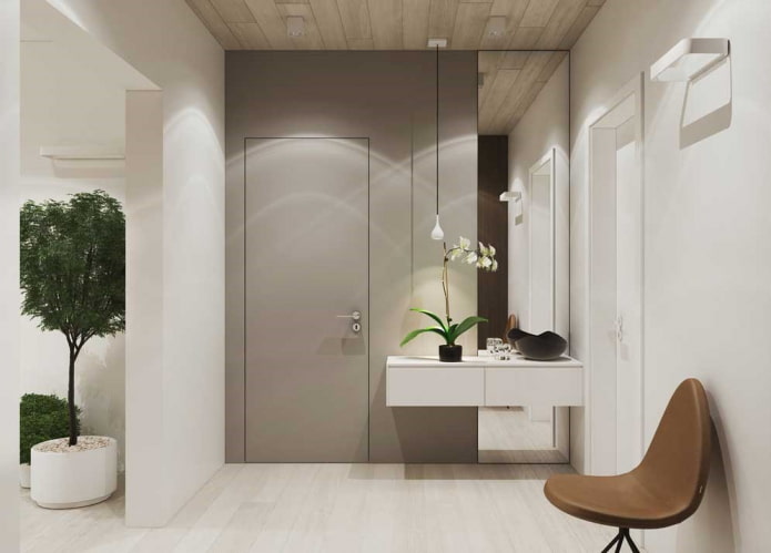 design del corridoio all'interno di un appartamento di 70 metri quadrati