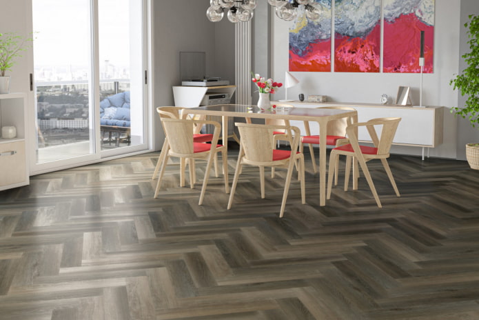 laminato al quarzo nella sala da pranzo