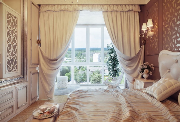 lambrèquin corto in camera da letto