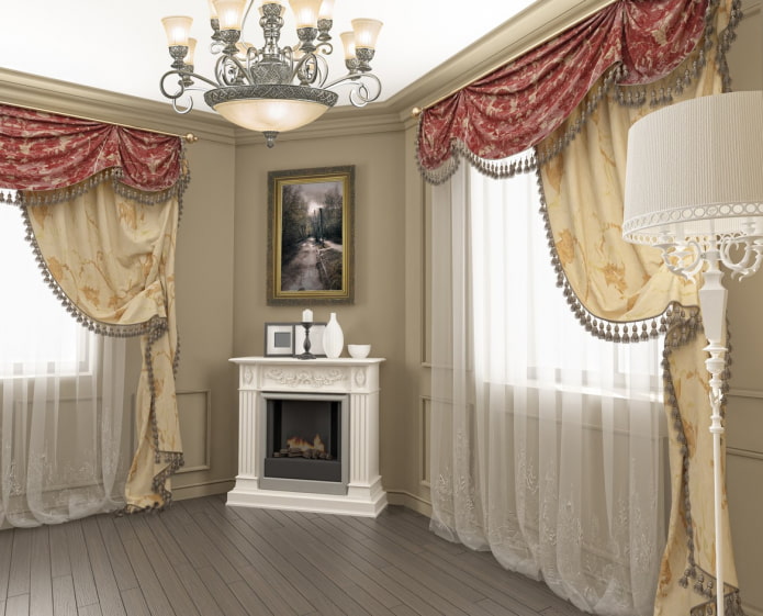 lambrequin e tende con nappe