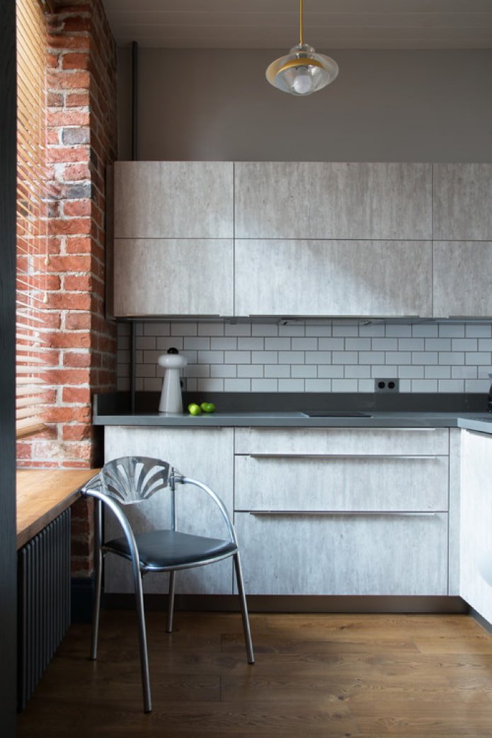 laminato in cucina in stile loft