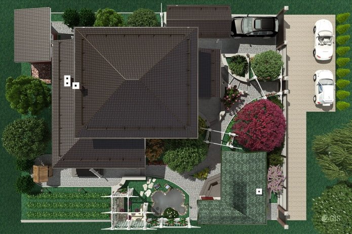 progetto di progettazione di un terreno residenziale di 5 acri