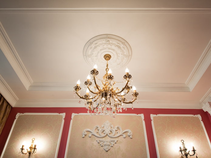 struttura del controsoffitto con stucco