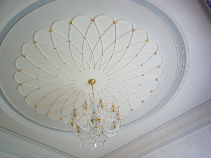 stucco a pois sul soffitto