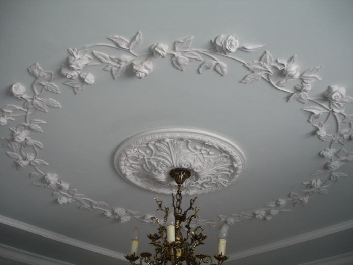 corona di stucco sul soffitto