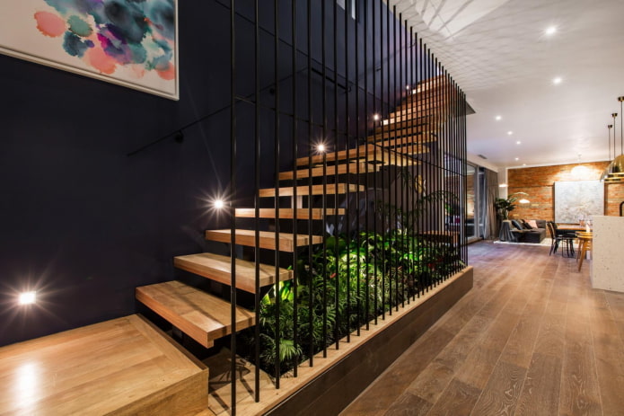 scala all'interno della casa in stile loft