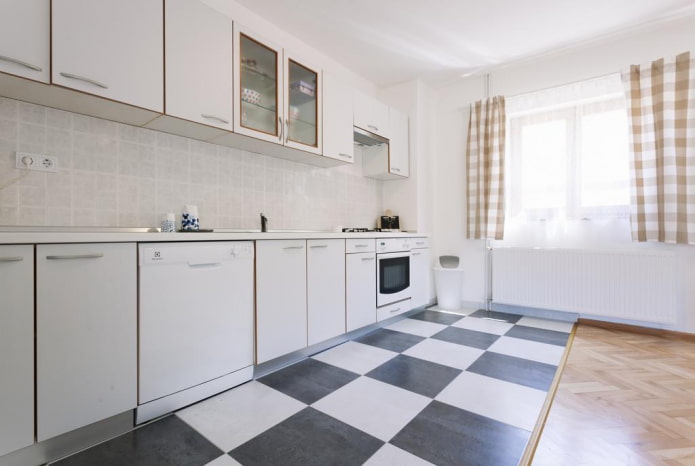 pavimento combinato per l'interno della cucina
