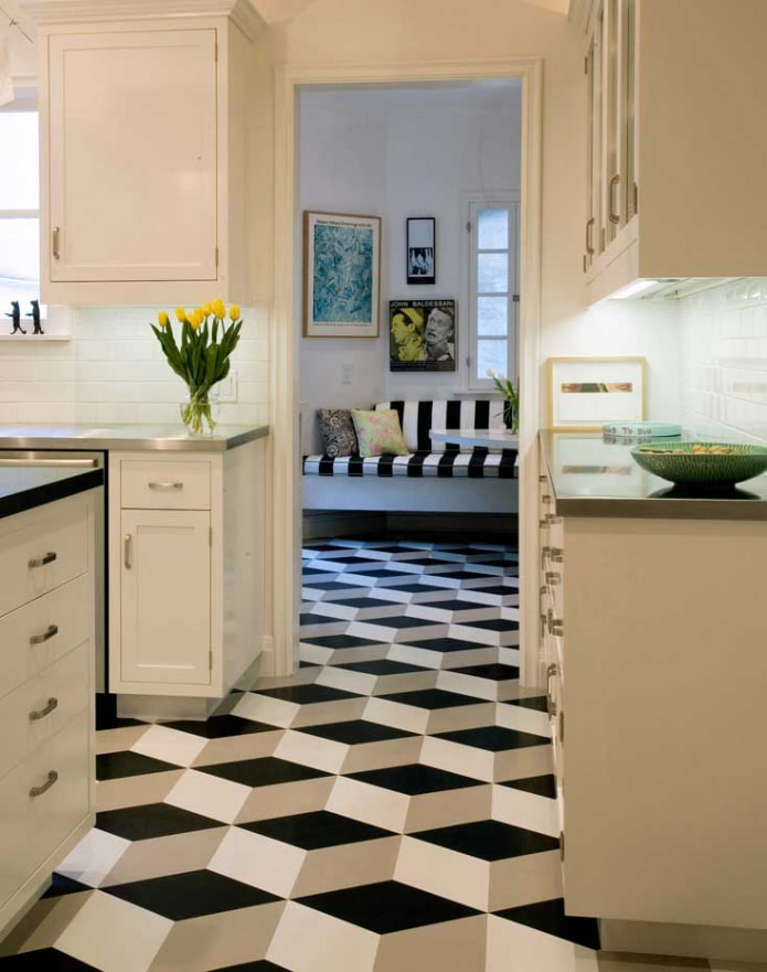 linoleum nell'interno della cucina