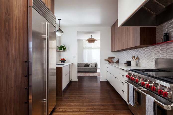 linoleum negli interni della cucina