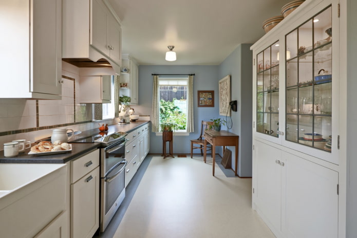 linoleum all'interno della cucina