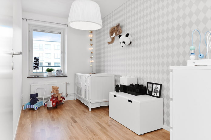 linoleum con finto laminato nella cameretta dei bambini