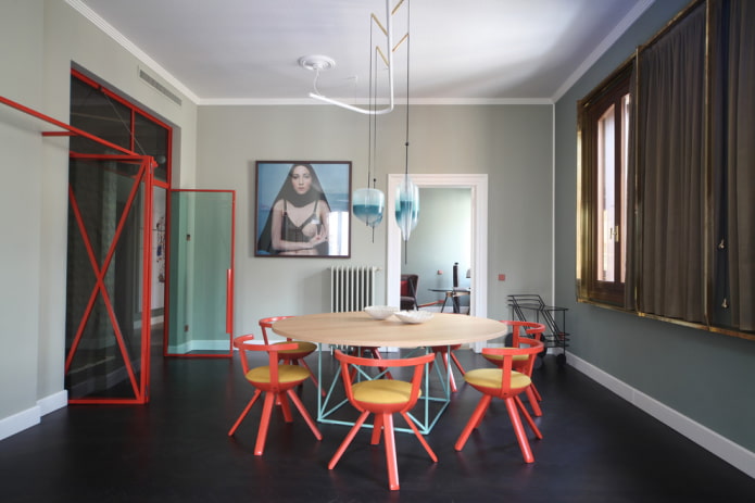 linoleum nero negli interni
