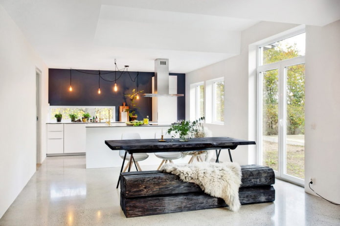 linoleum bianco all'interno