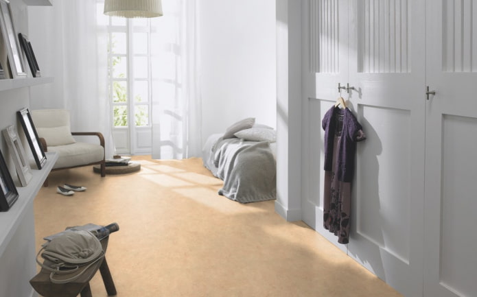 linoleum chiaro all'interno