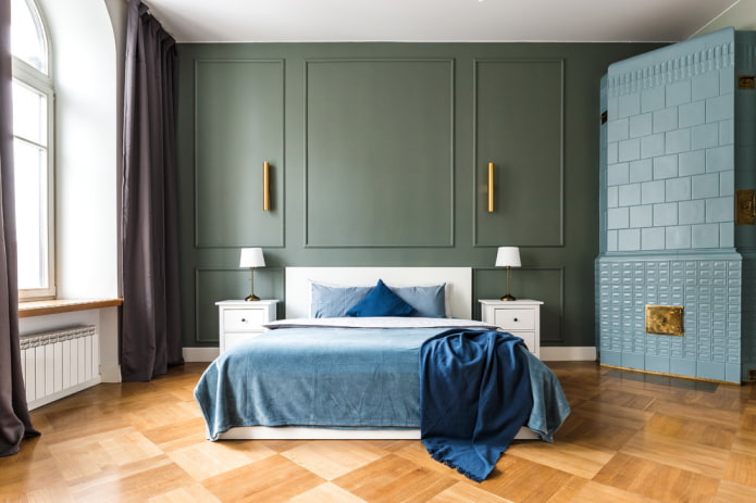 linoleum sul pavimento nell'interno della camera da letto