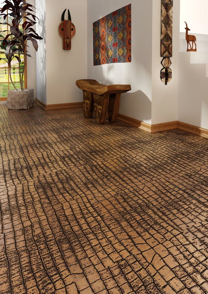 linoleum effetto pelle negli interni