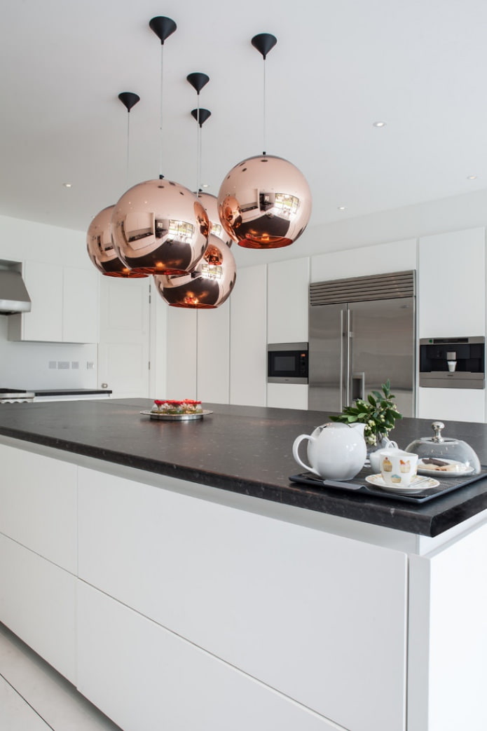 illuminazione in cucina a forma di pendenti