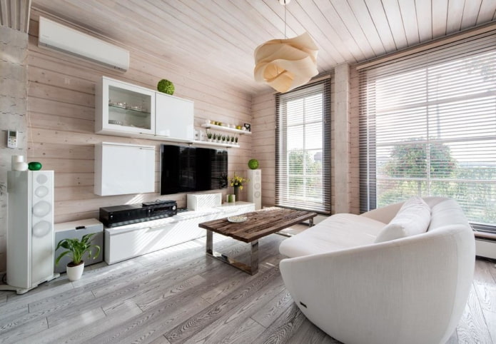 lampadari sul soffitto nel design del soggiorno
