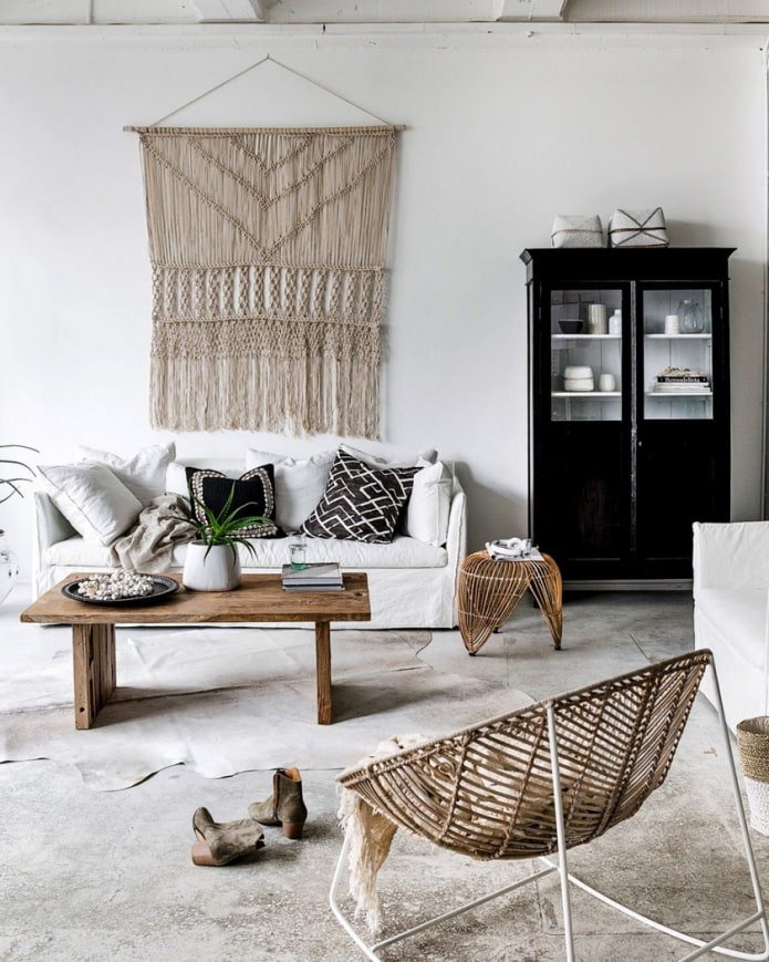 macramè in stile scandinavo