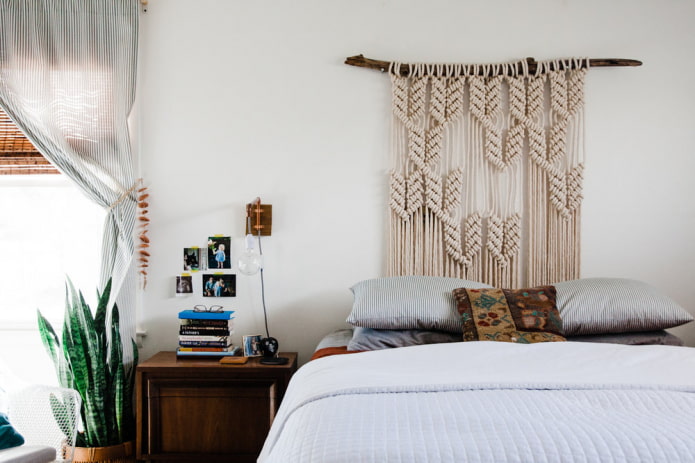 camera da letto in stile boho