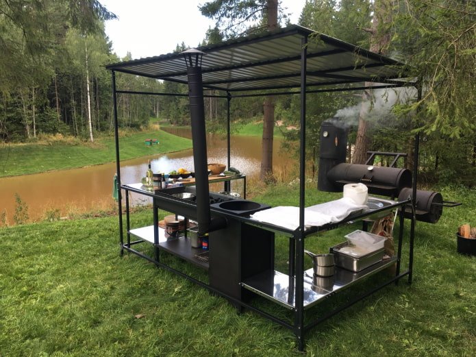 area barbecue in ferro