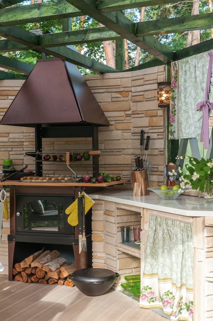 gazebo con stufa