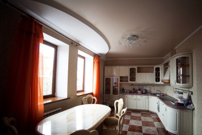 soffitto teso opaco in cucina