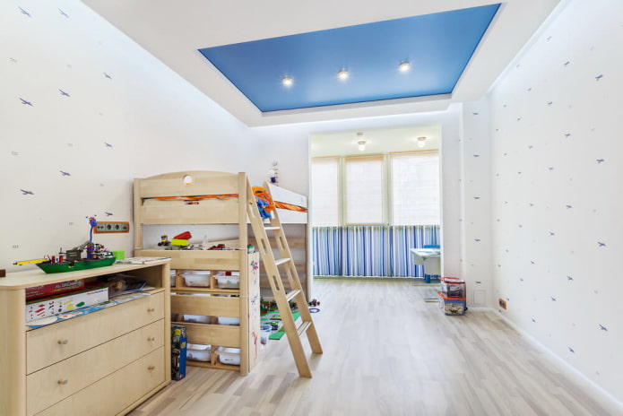 soffitto teso opaco nella cameretta dei bambini
