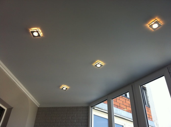 soffitto teso opaco di colore grigio
