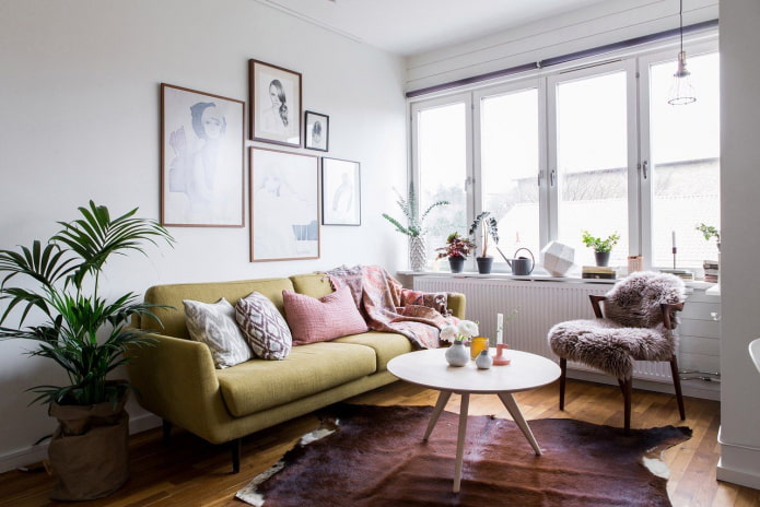 divano in stile scandinavo