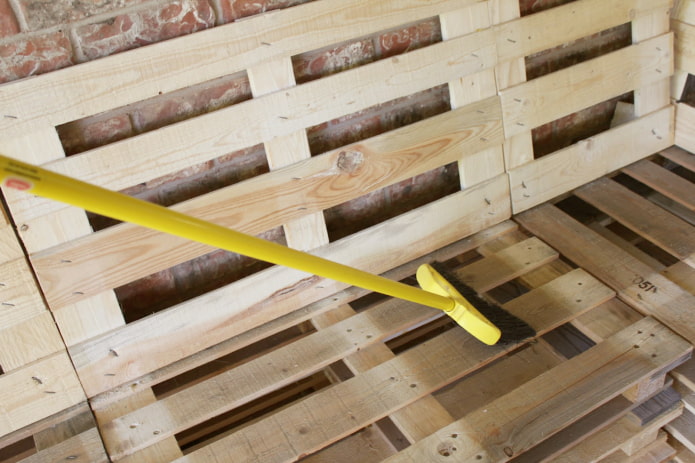 Rimozione della polvere dal pallet