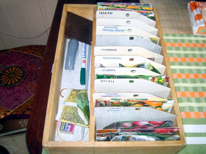 Organizzatore fai da te per semi