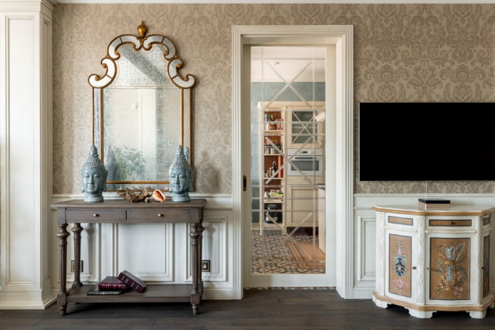 porte con vetro trasparente all'interno