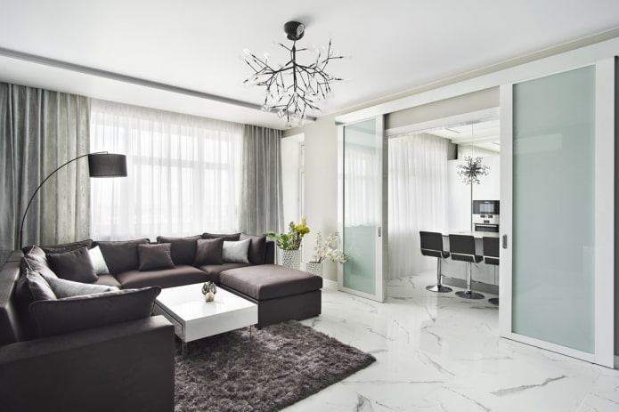 porte scorrevoli in vetro all'interno